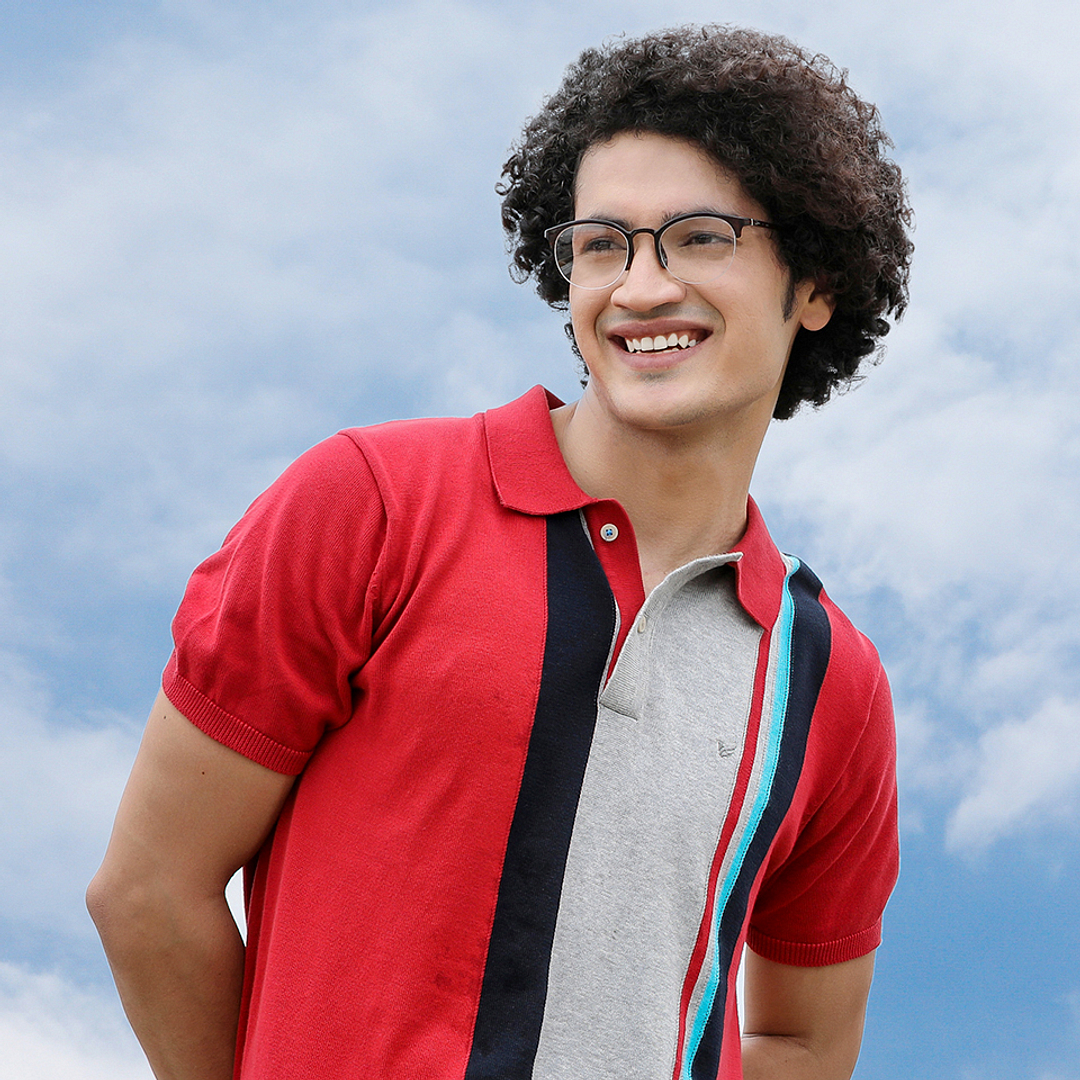 Lenskart Air Online Red Half Rim Round right side