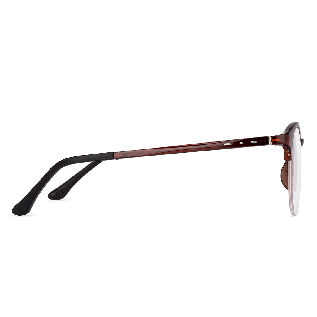 Lenskart Air Online Red Half Rim Round left side