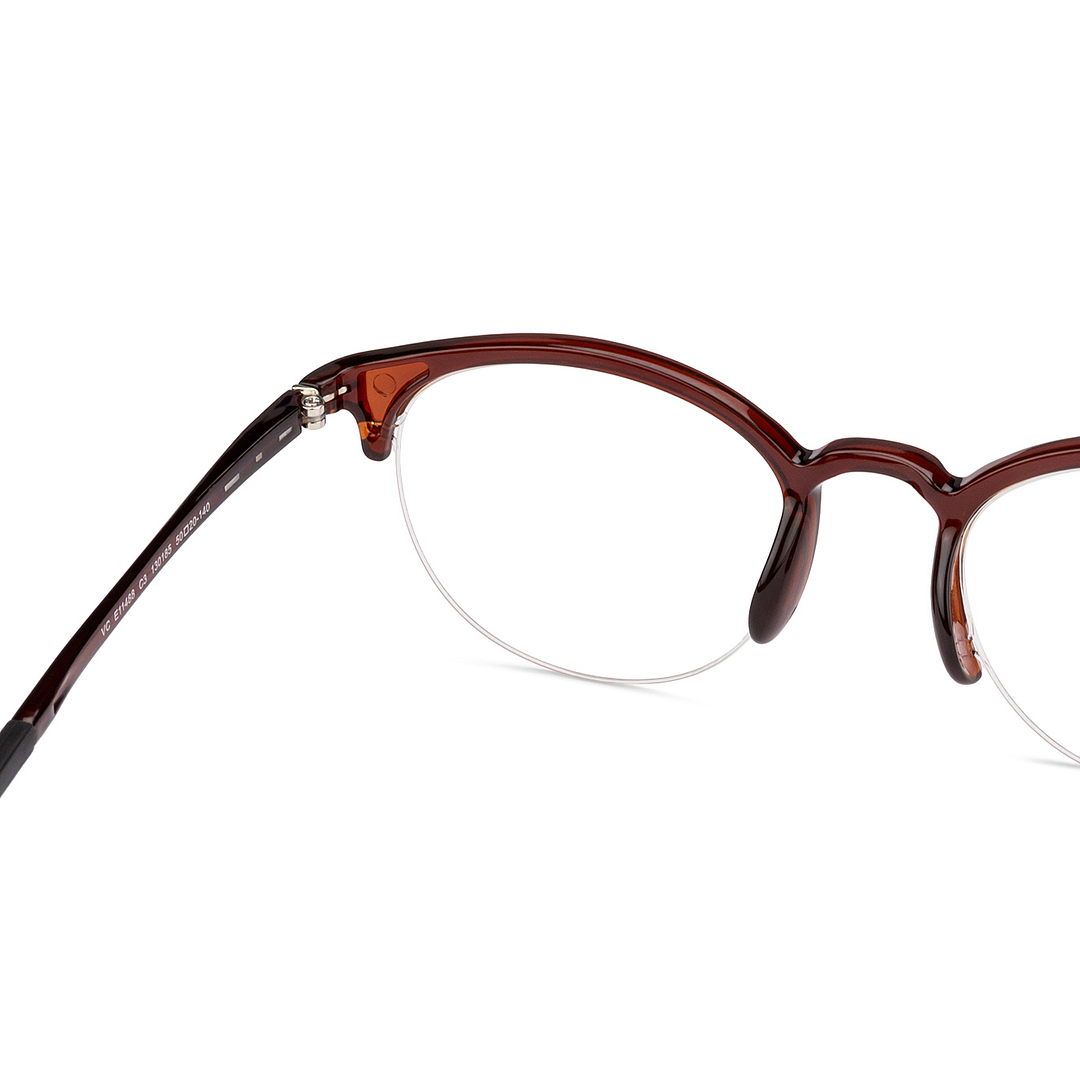 Lenskart Air Online Red Half Rim Round right side