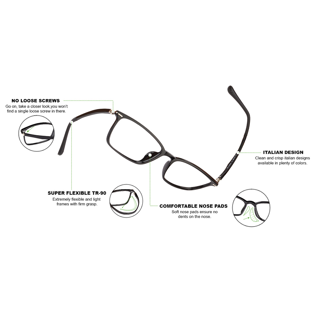 Lenskart Air Online Black Full Rim Rectangle left side