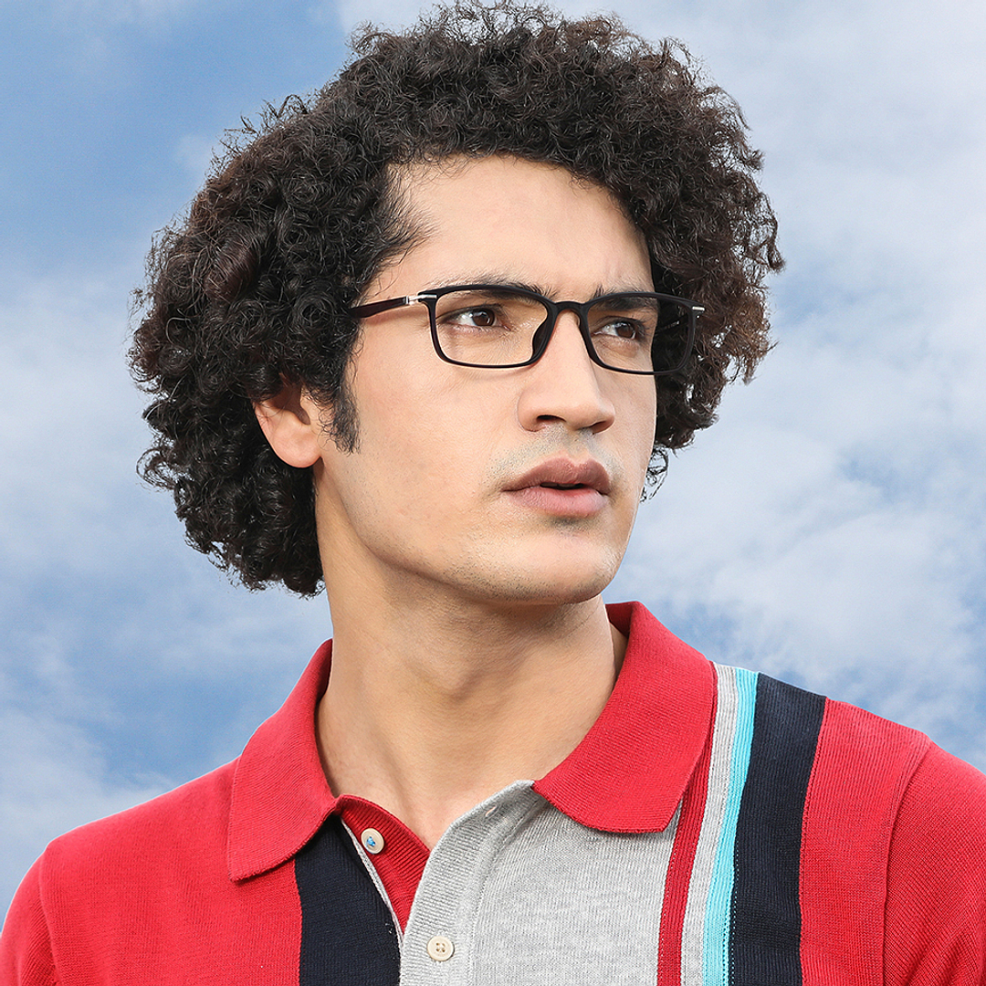 Lenskart Air Online Purple Full Rim Rectangle left side