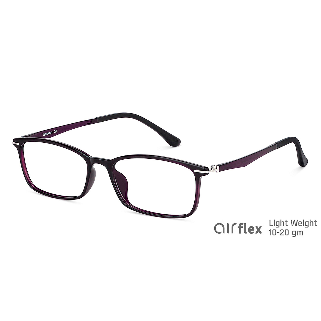 Lenskart Air Online Purple Full Rim Rectangle left side