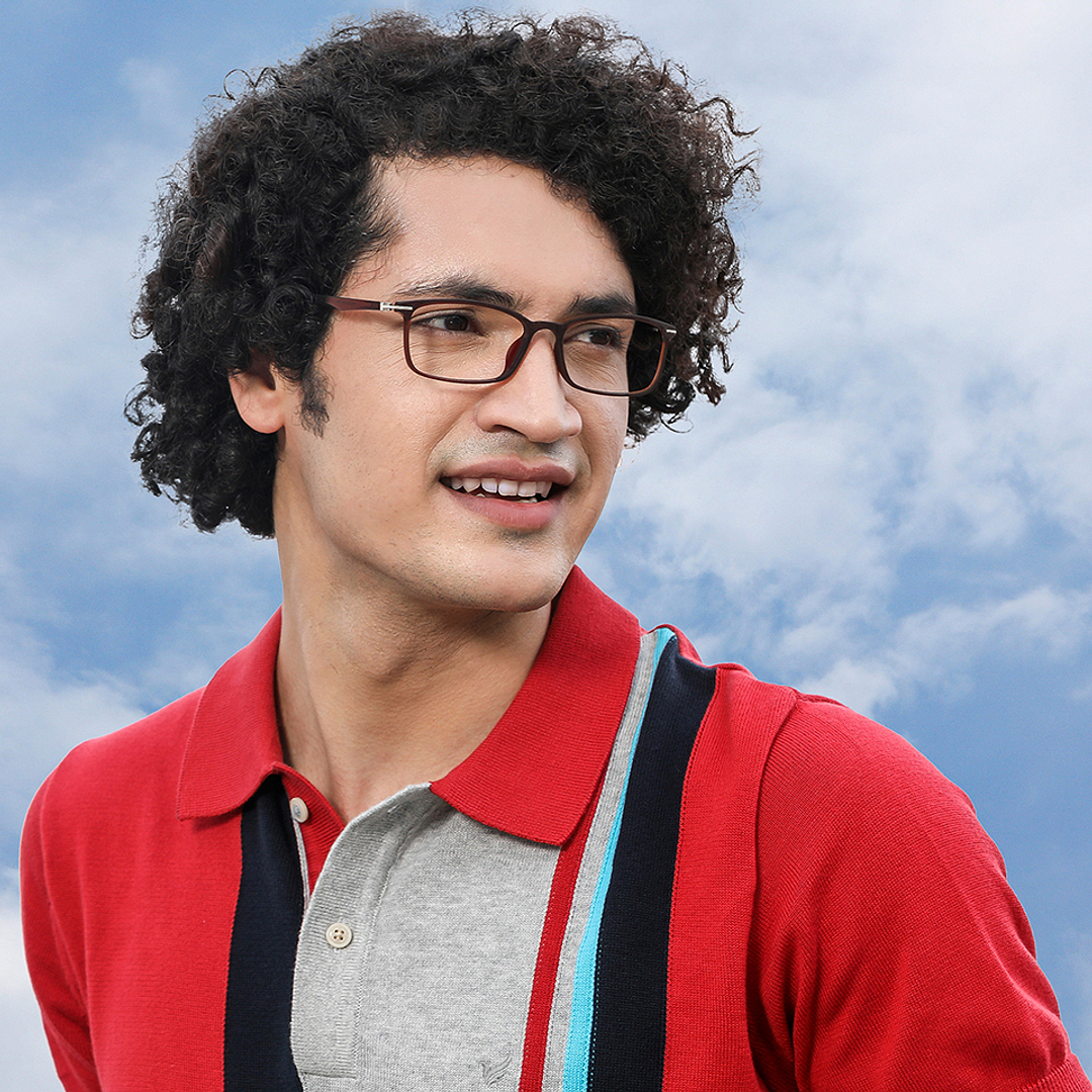 Lenskart Air Online Light Brown Full Rim Rectangle right side