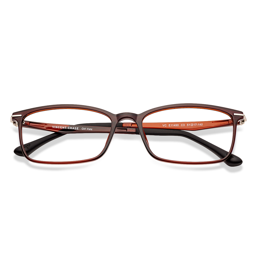 Lenskart Air Online Light Brown Full Rim Rectangle left side