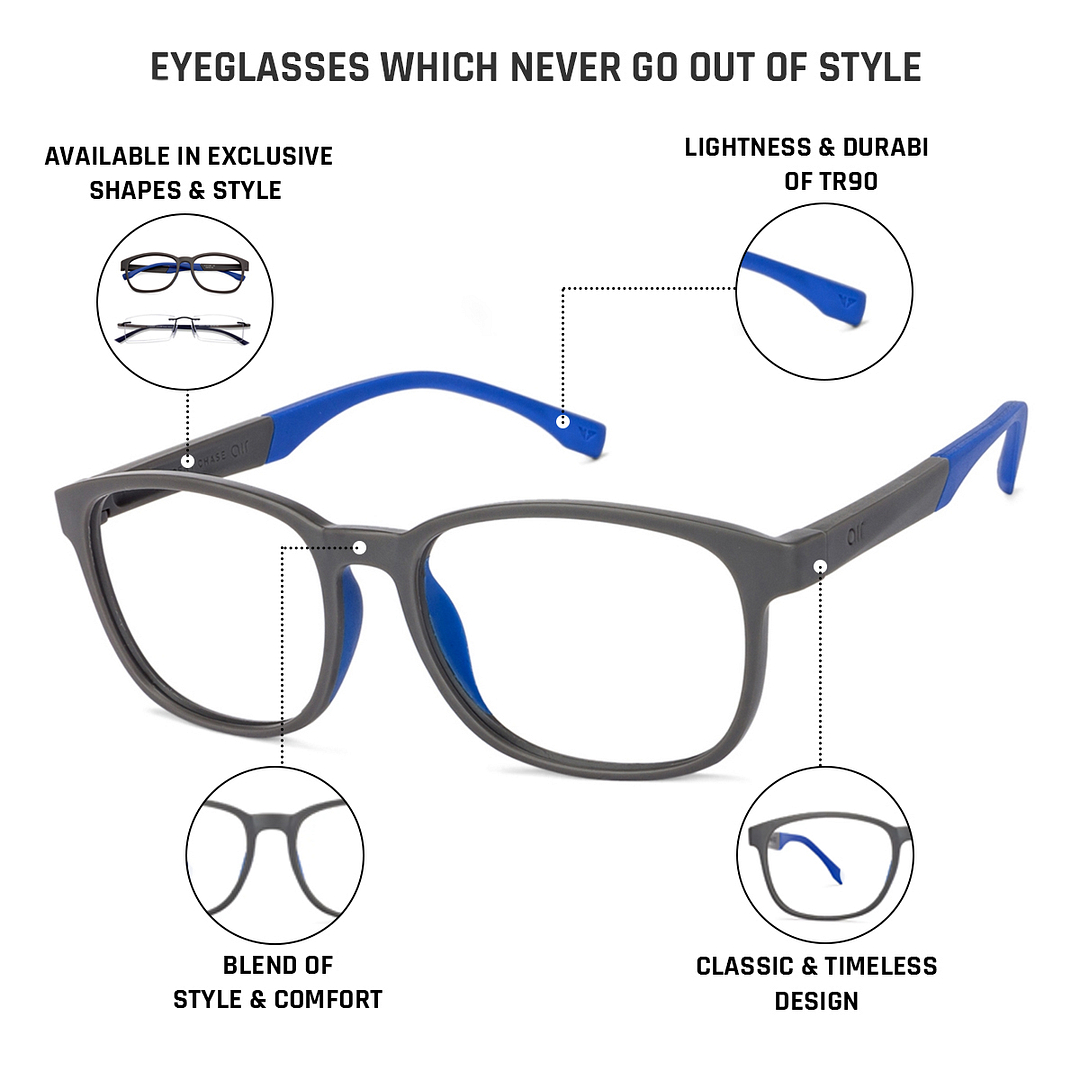 Lenskart Air Online Sky Blue Full Rim Square right side