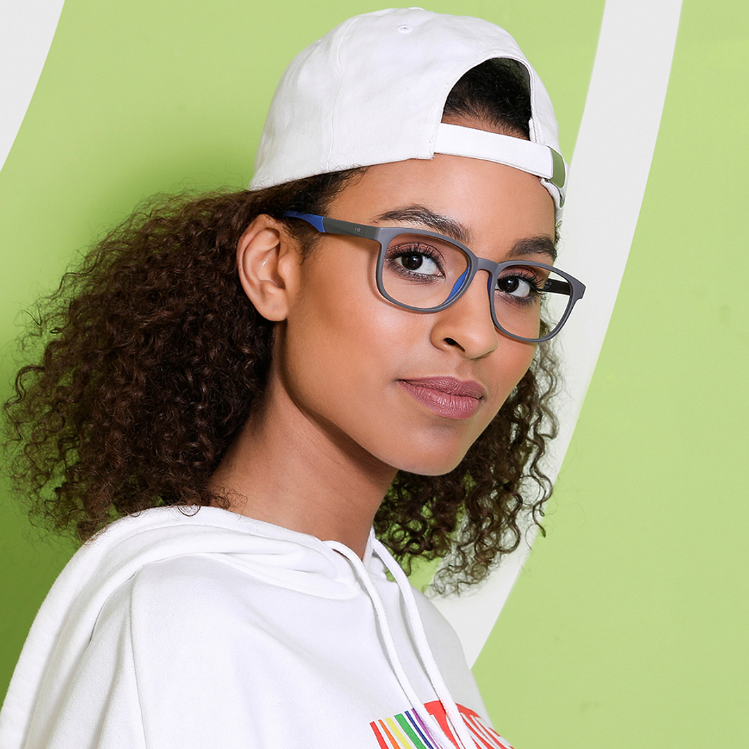 Lenskart Air Online Sky Blue Full Rim Square left side