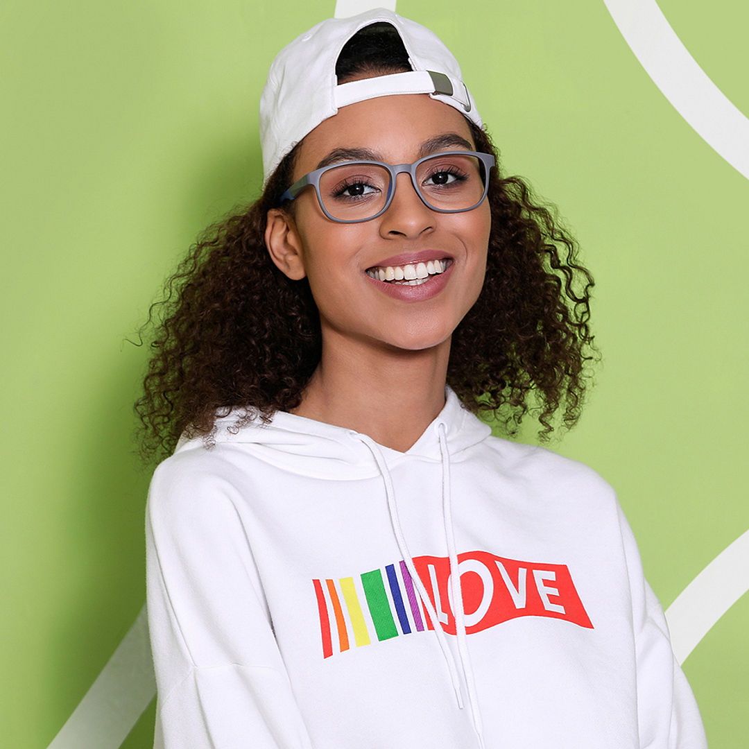 Lenskart Air Online Sky Blue Full Rim Square right side