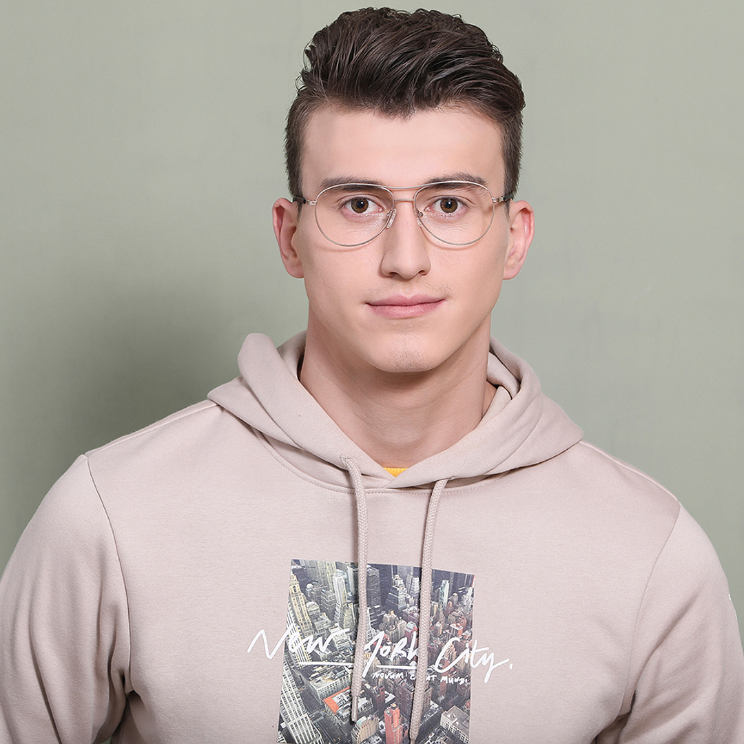 Vincent Chase Online Gold Full Rim Aviator left side
