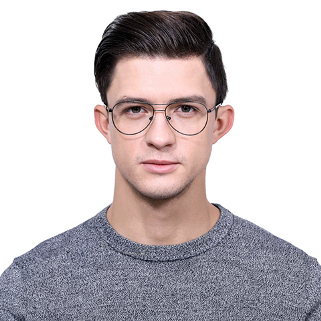 Vincent Chase Online Mid Gunmetal Full Rim Aviator left side