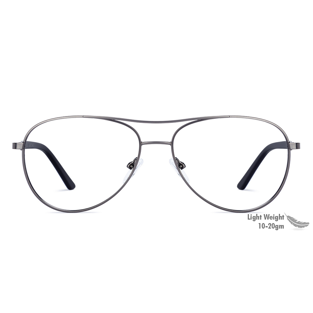 Vincent Chase Online Mid Gunmetal Full Rim Aviator left side