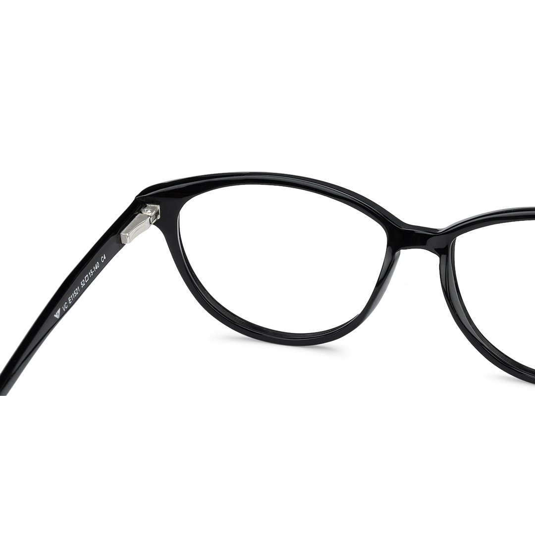 Vincent Chase Online Black Full Rim Cat Eye left side
