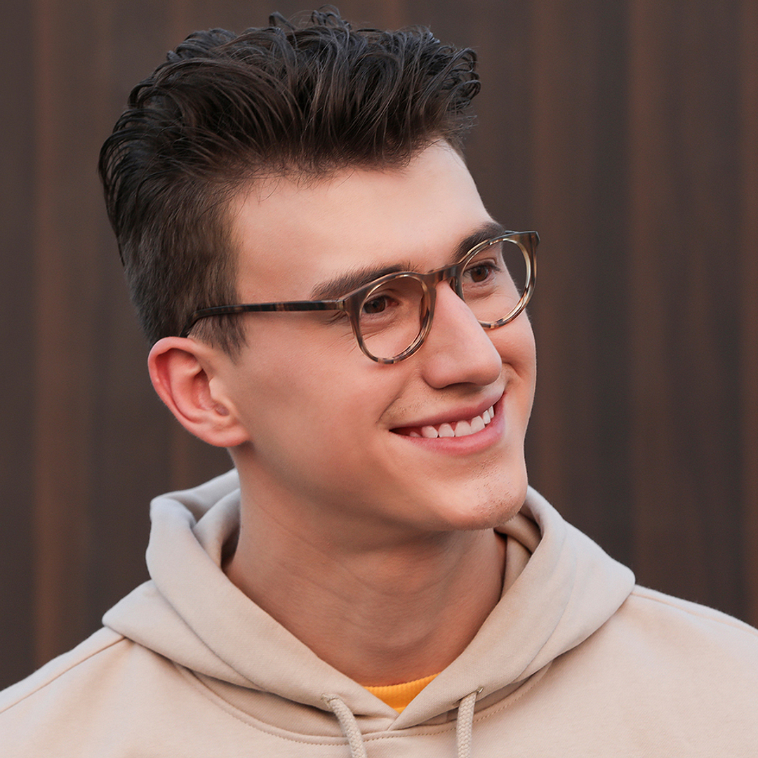 Vincent Chase Online Light Brown Full Rim Round right side