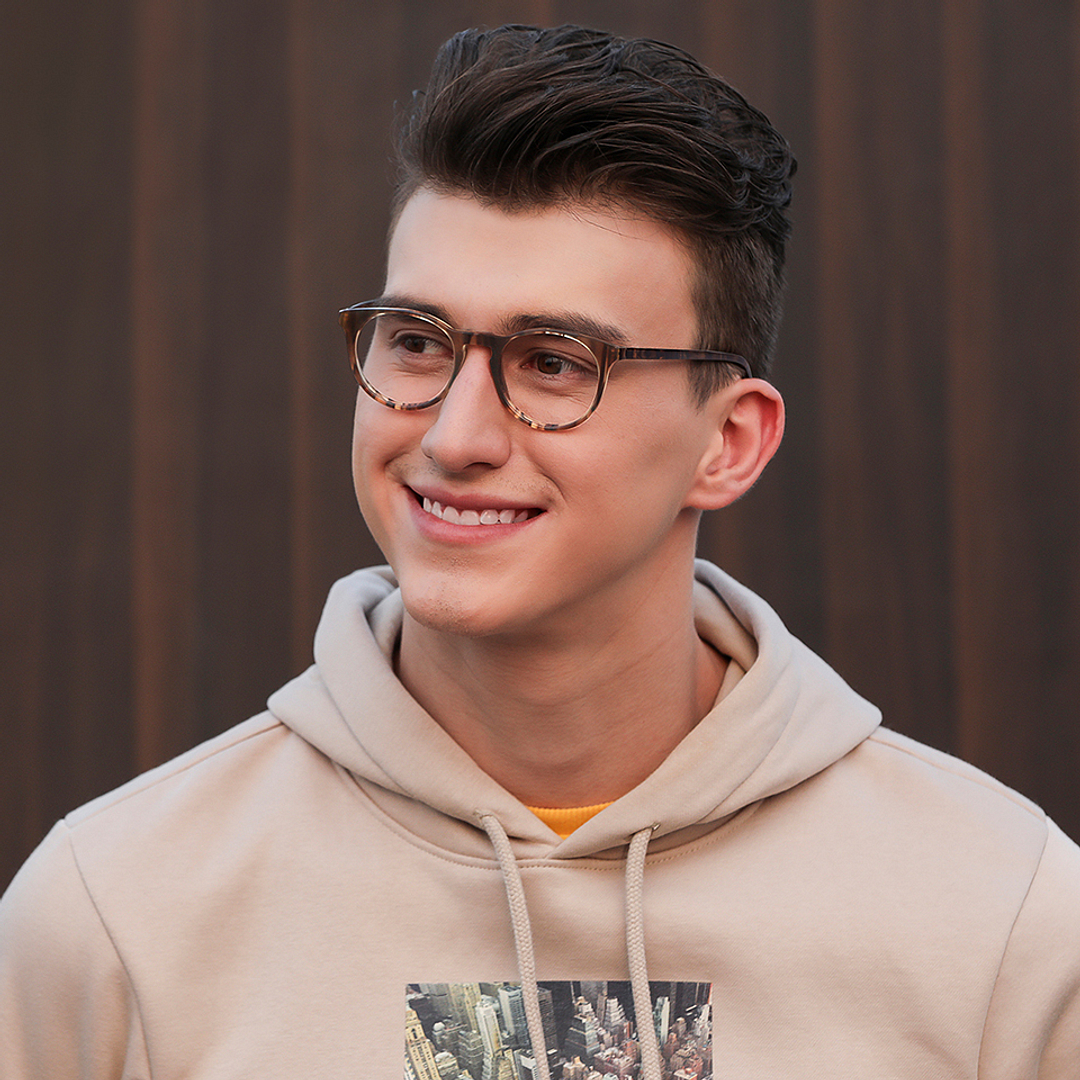 Vincent Chase Online Light Brown Full Rim Round left side