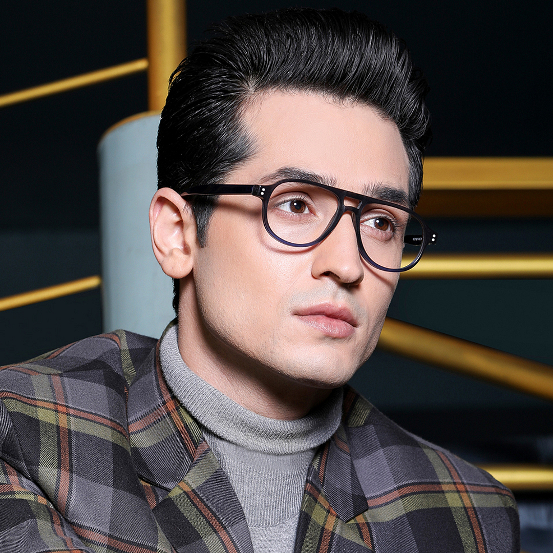 Vincent Chase Online Light Gray Full Rim Aviator right side