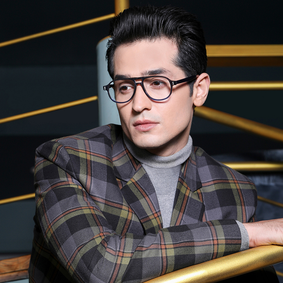 Vincent Chase Online Light Gray Full Rim Aviator right side