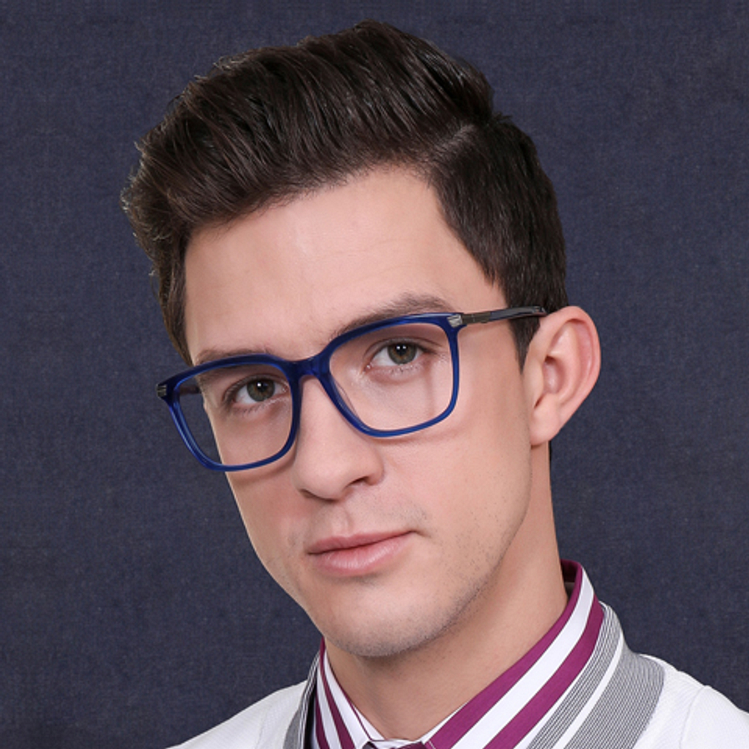 Vincent Chase Online Blue Transparent Full Rim Square left side