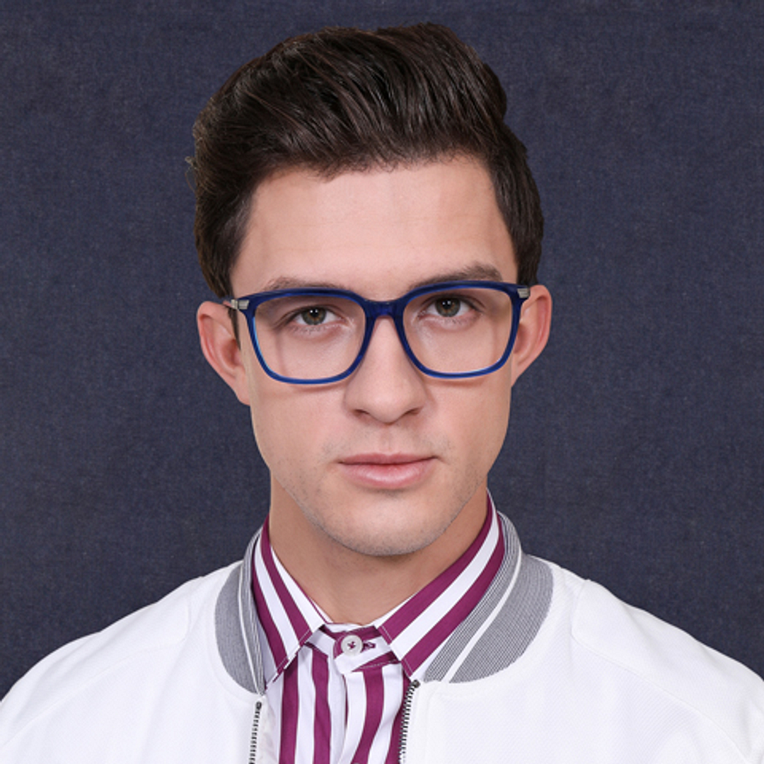 Vincent Chase Online Blue Transparent Full Rim Square left side