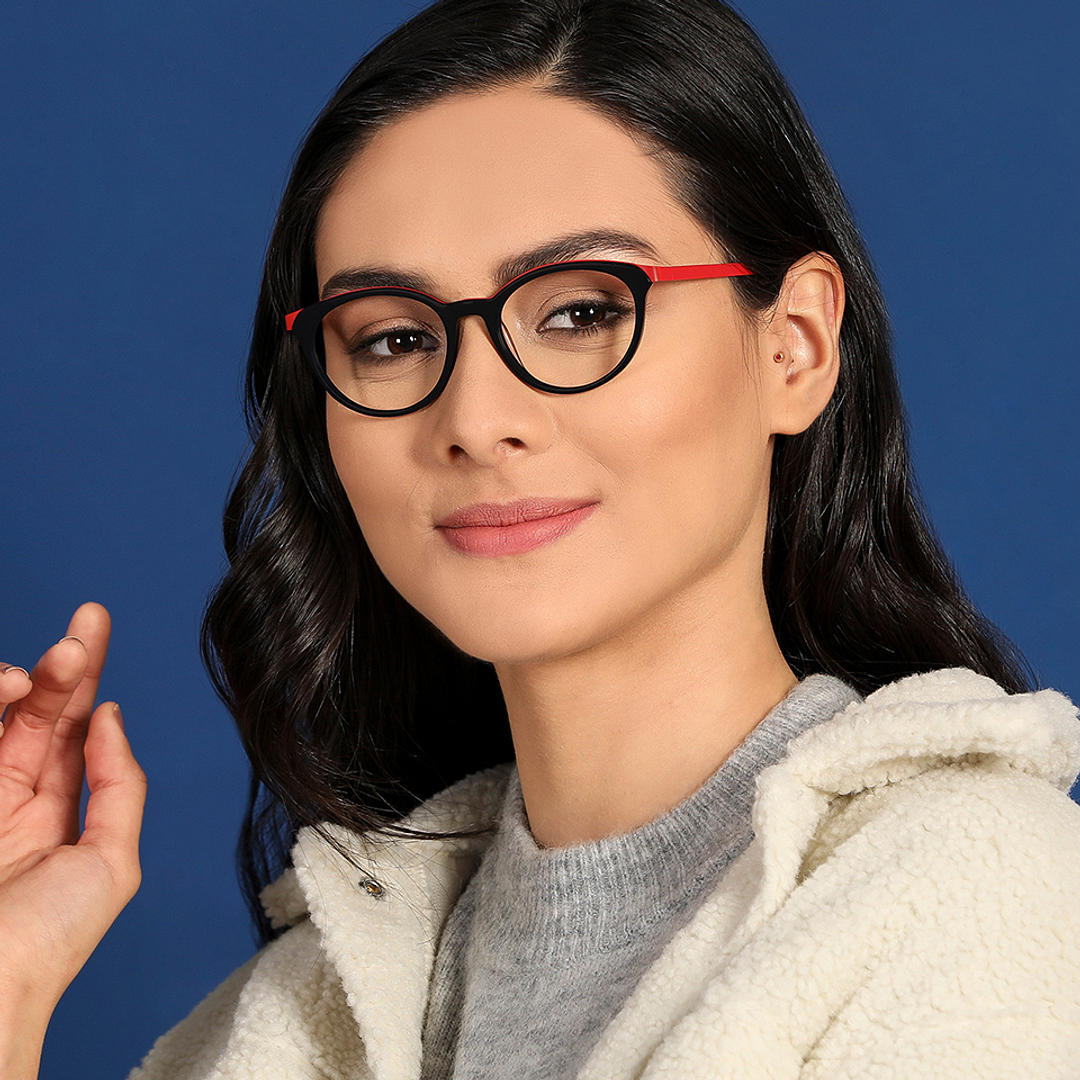 Vincent Chase Online Red Full Rim Cat Eye left side