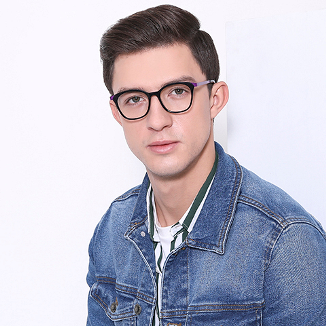 Vincent Chase Online Purple Full Rim Square left side