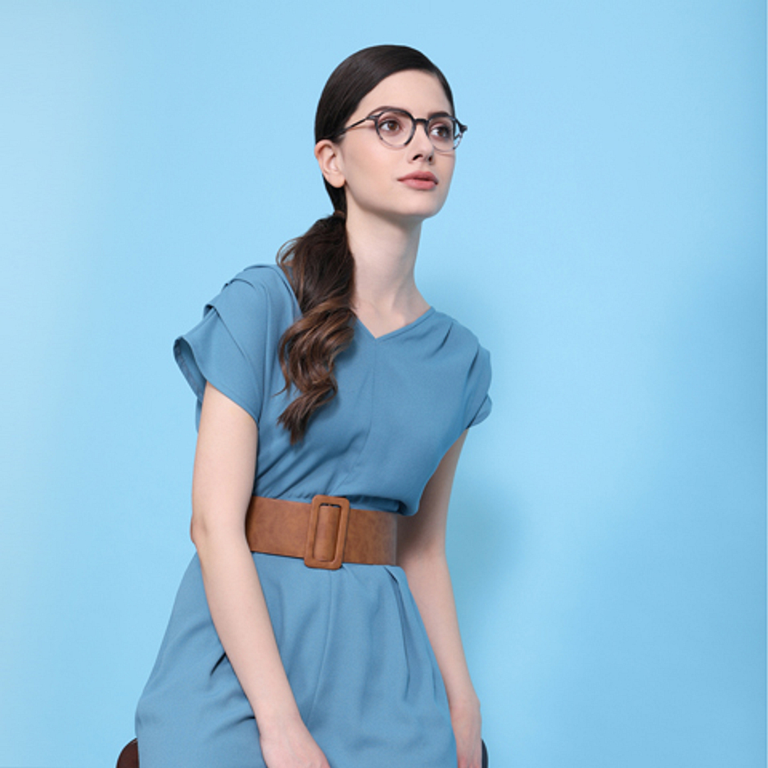 Vincent Chase Online Light Gray Full Rim Geometric right side