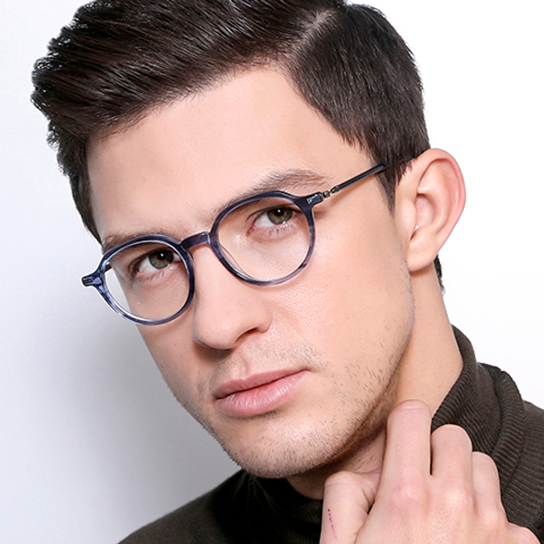 Vincent Chase Online Sky Blue Full Rim Geometric left side