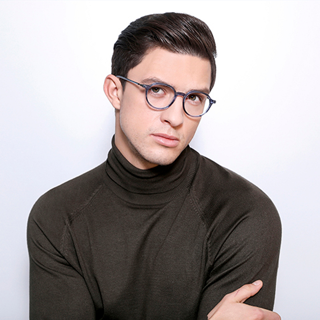 Vincent Chase Online Sky Blue Full Rim Geometric left side