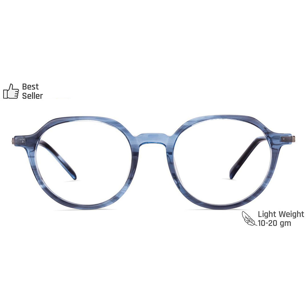 Vincent Chase Online Sky Blue Full Rim Geometric left side
