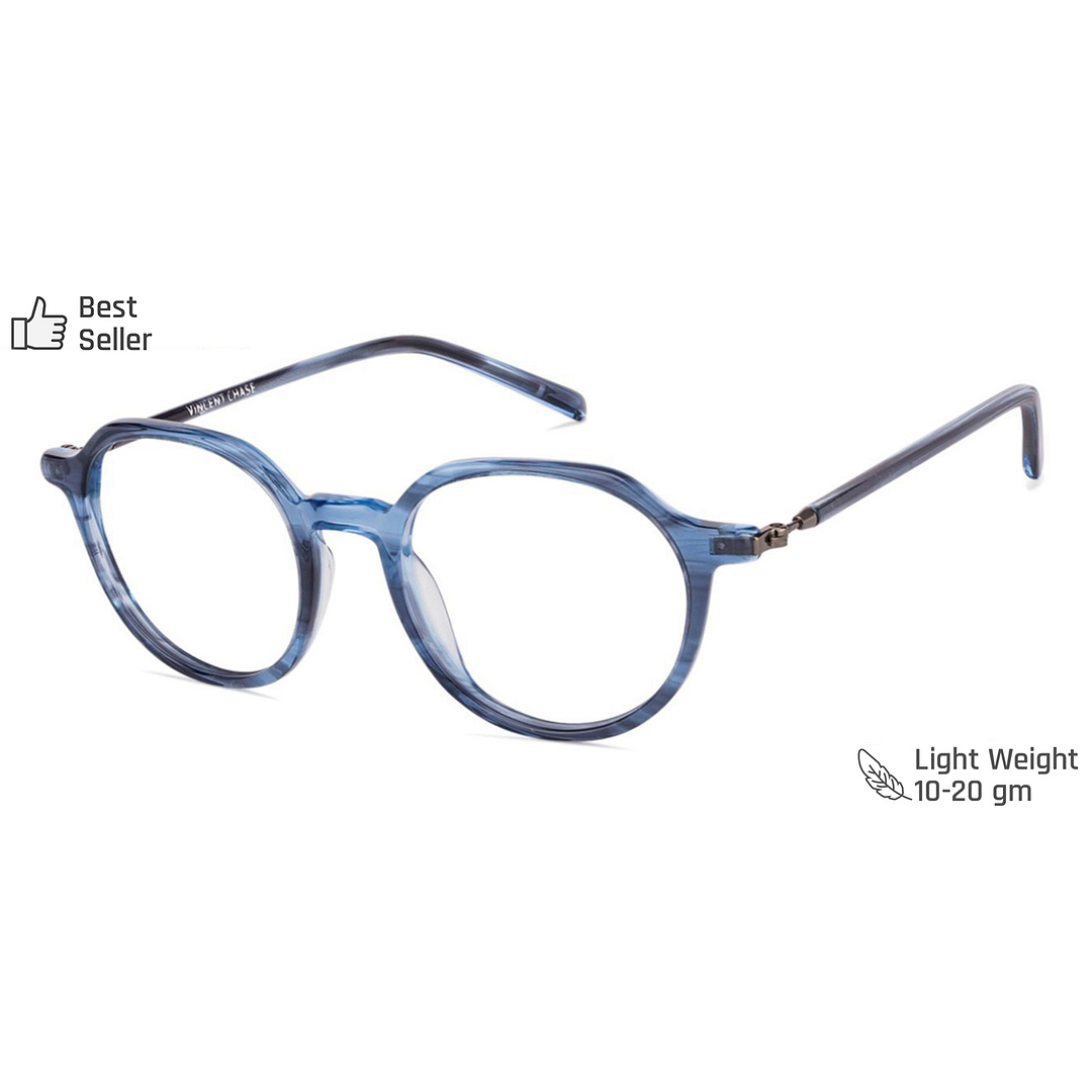 Vincent Chase Online Sky Blue Full Rim Geometric right side