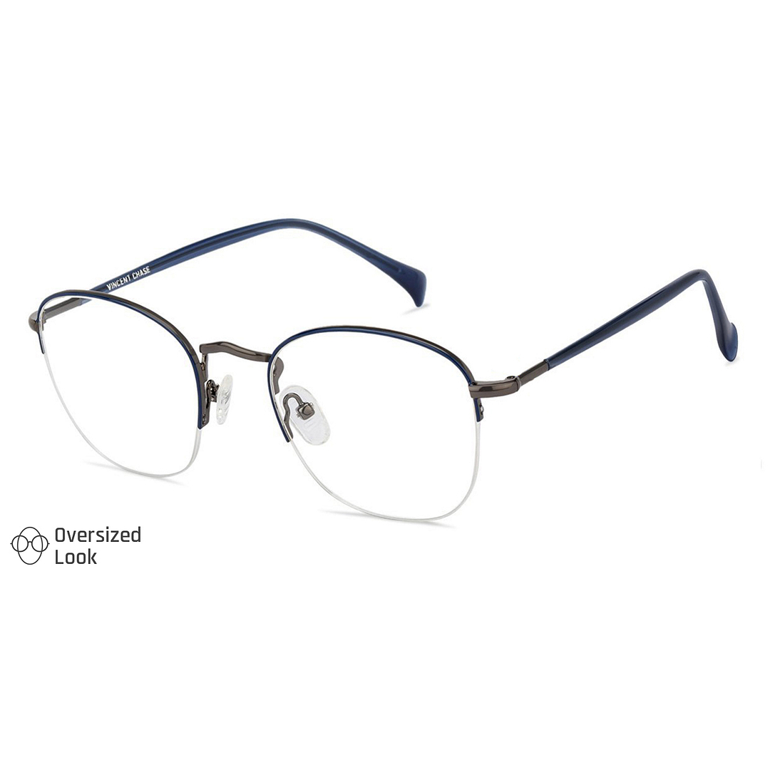 Vincent Chase Online Mid Gunmetal Half Rim Round right side