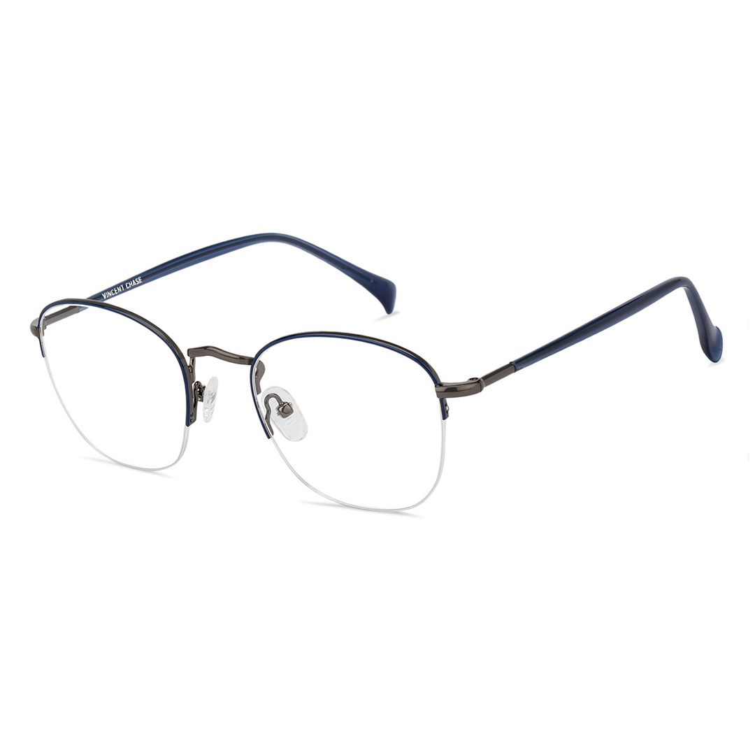 Vincent Chase Online Mid Gunmetal Half Rim Round right side