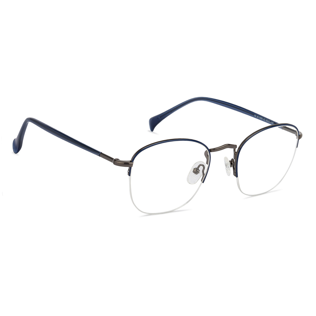 Vincent Chase Online Mid Gunmetal Half Rim Round left side
