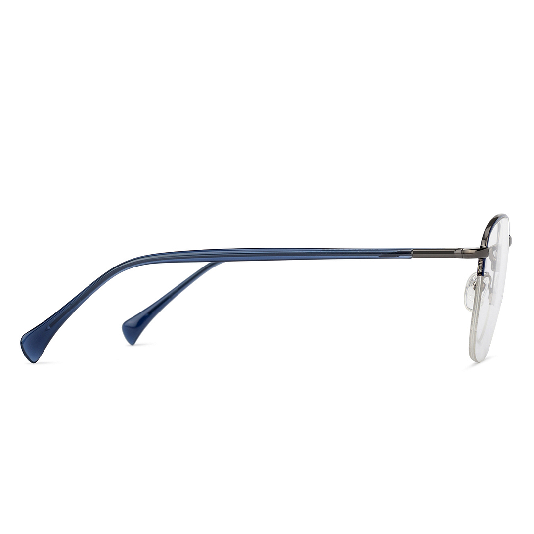 Vincent Chase Online Mid Gunmetal Half Rim Round right side