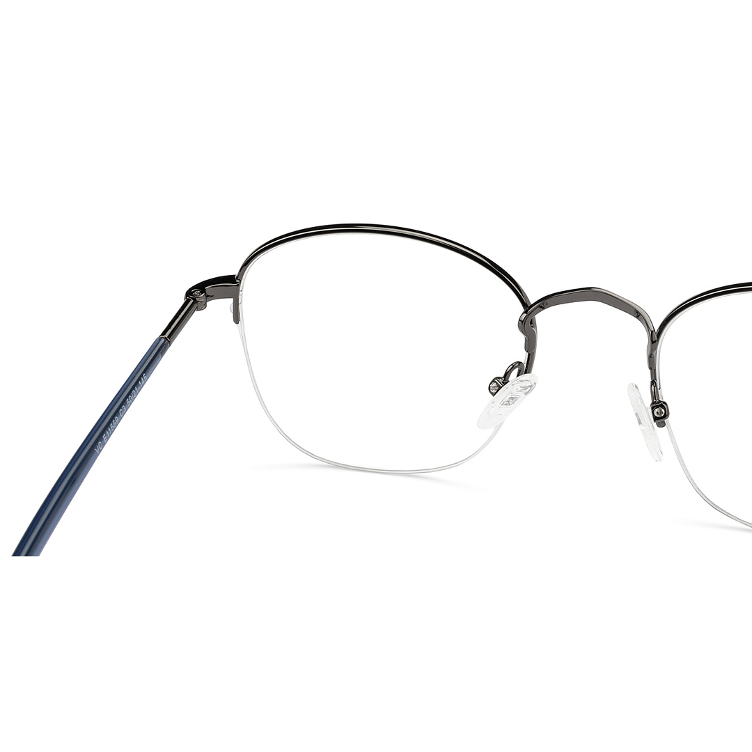 Vincent Chase Online Mid Gunmetal Half Rim Round left side