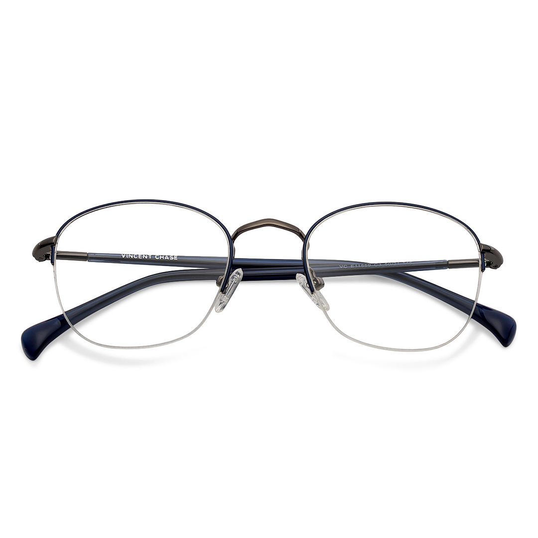 Vincent Chase Online Mid Gunmetal Half Rim Round right side