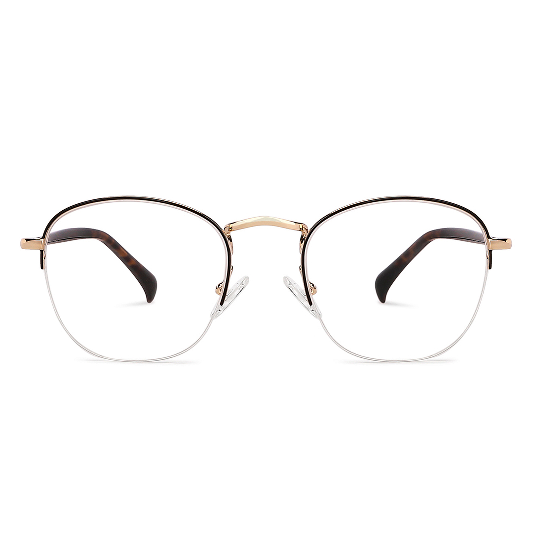 Vincent Chase Online Gold Half Rim Round left side