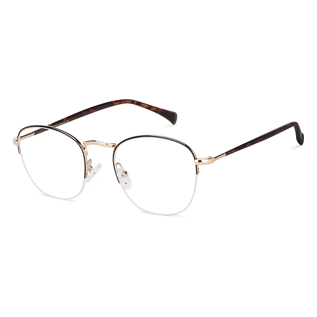 Vincent Chase Online Gold Half Rim Round left side