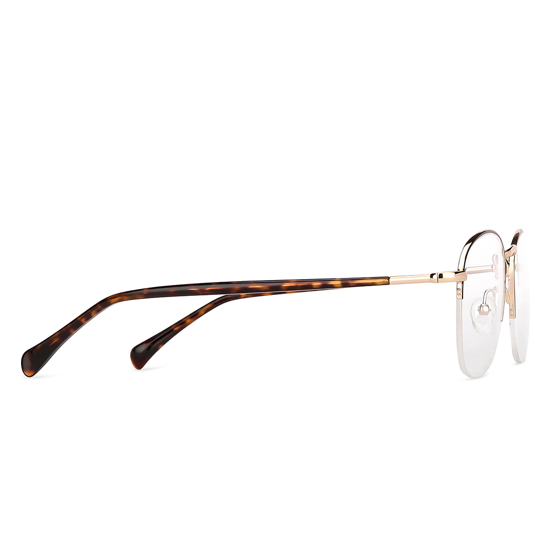 Vincent Chase Online Gold Half Rim Round right side