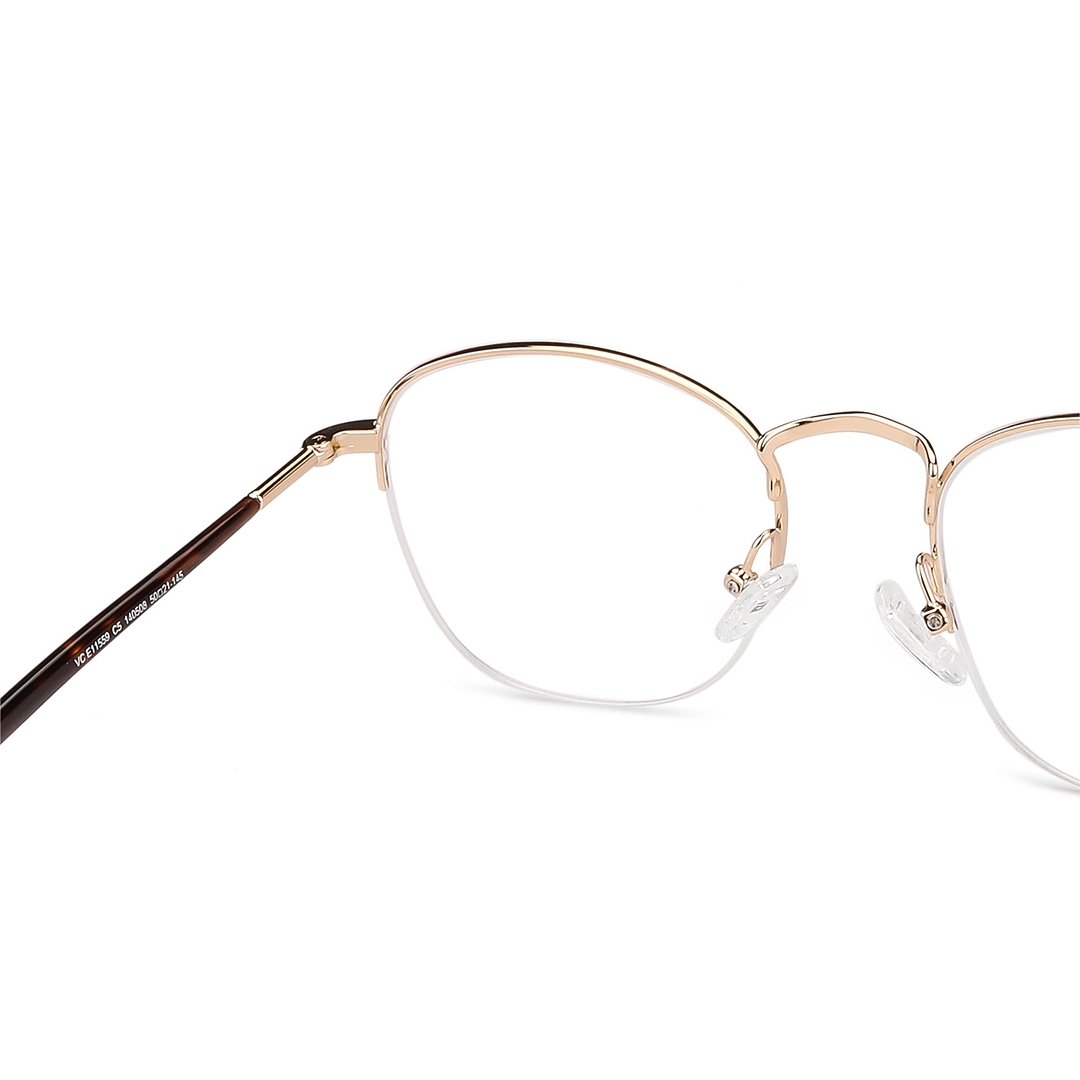 Vincent Chase Online Gold Half Rim Round left side