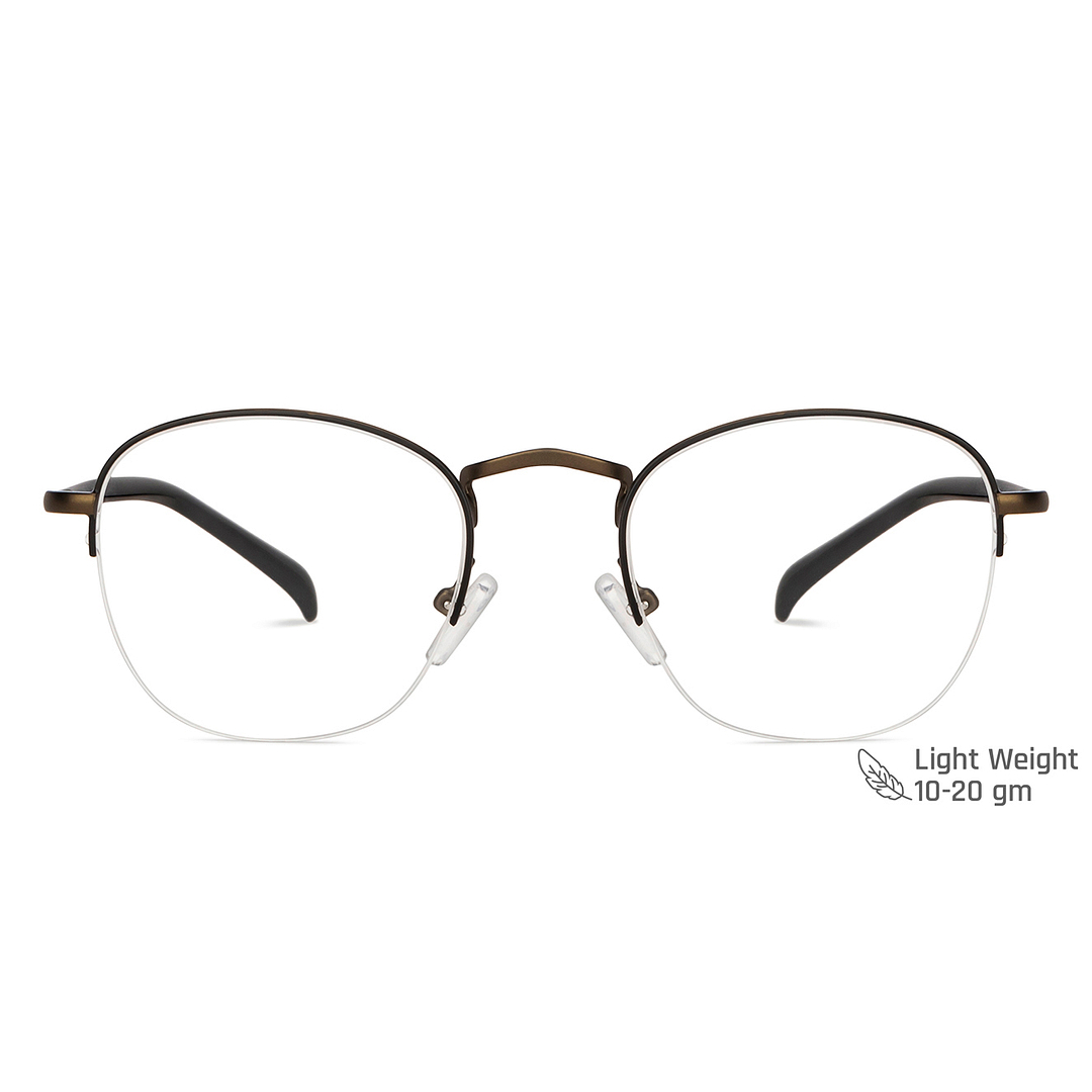 Vincent Chase Online Black Half Rim Round left side
