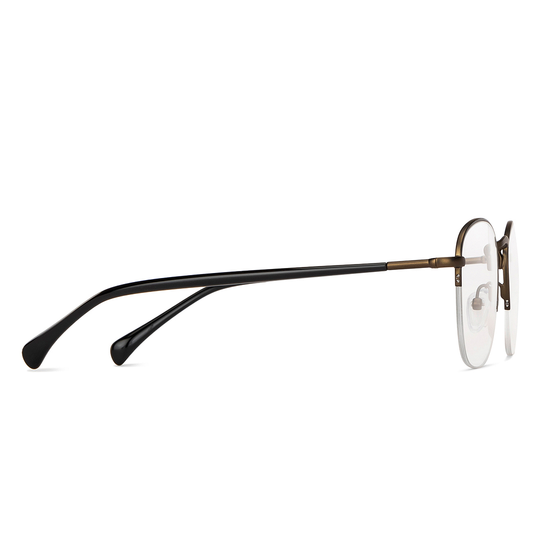 Vincent Chase Online Black Half Rim Round left side