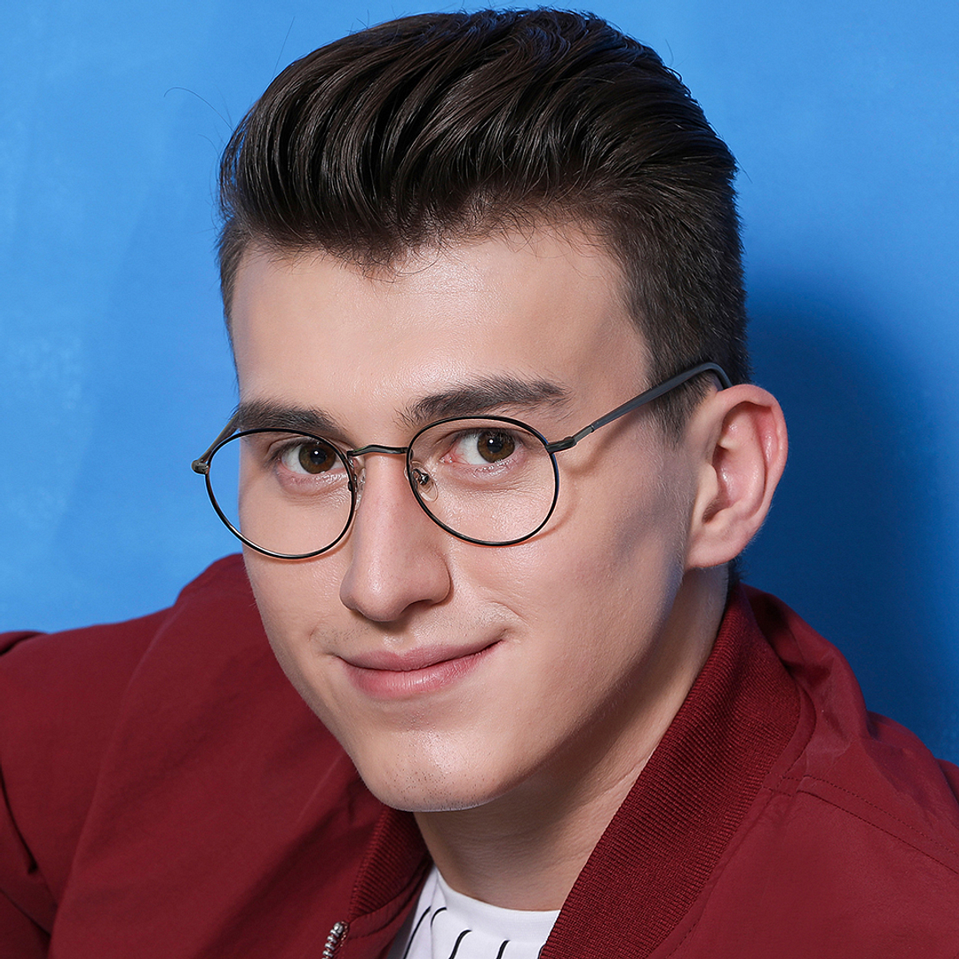 Vincent Chase Online Mid Gunmetal Full Rim Round right side