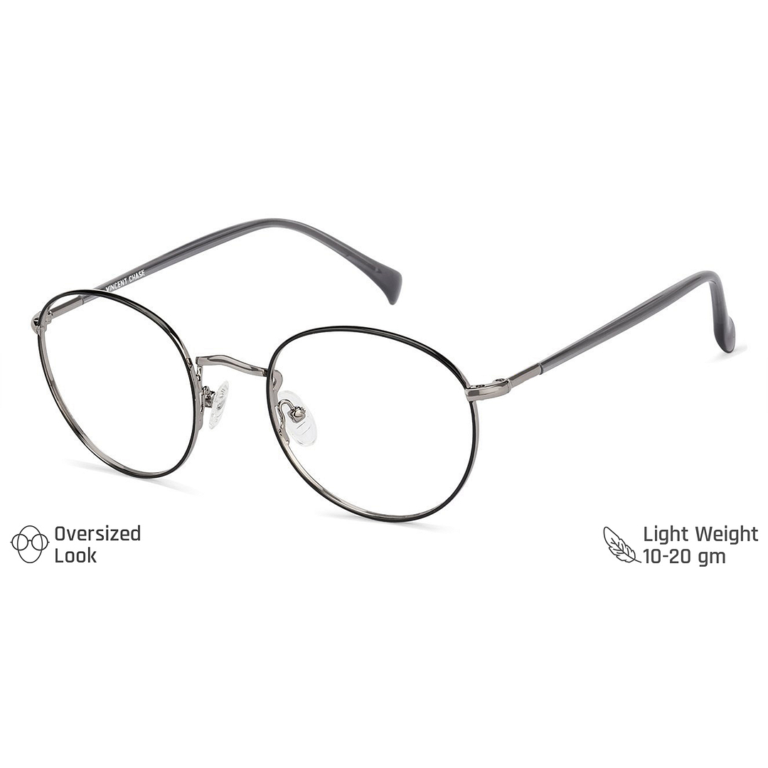 Vincent Chase Online Mid Gunmetal Full Rim Round left side