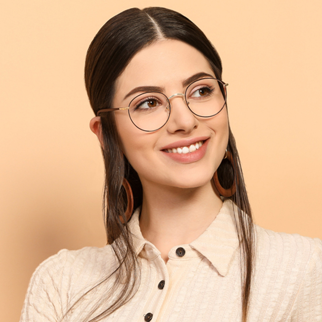 Vincent Chase Online Gold Full Rim Round left side