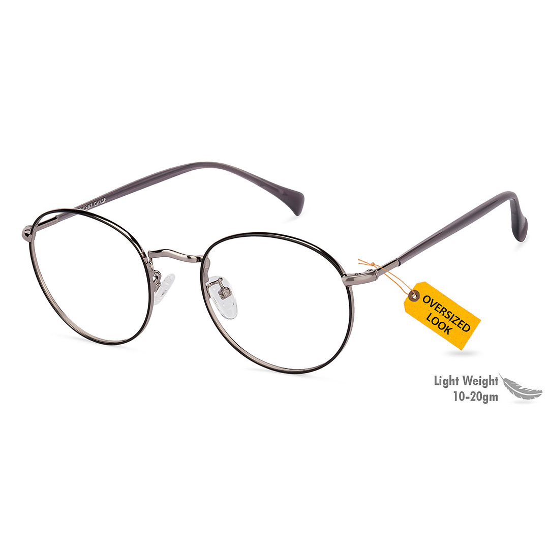 Vincent Chase Online Dark Gunmetal Full Rim Round right side