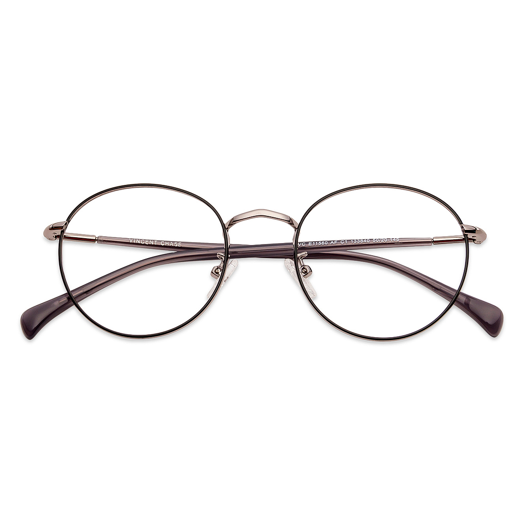 Vincent Chase Online Dark Gunmetal Full Rim Round left side