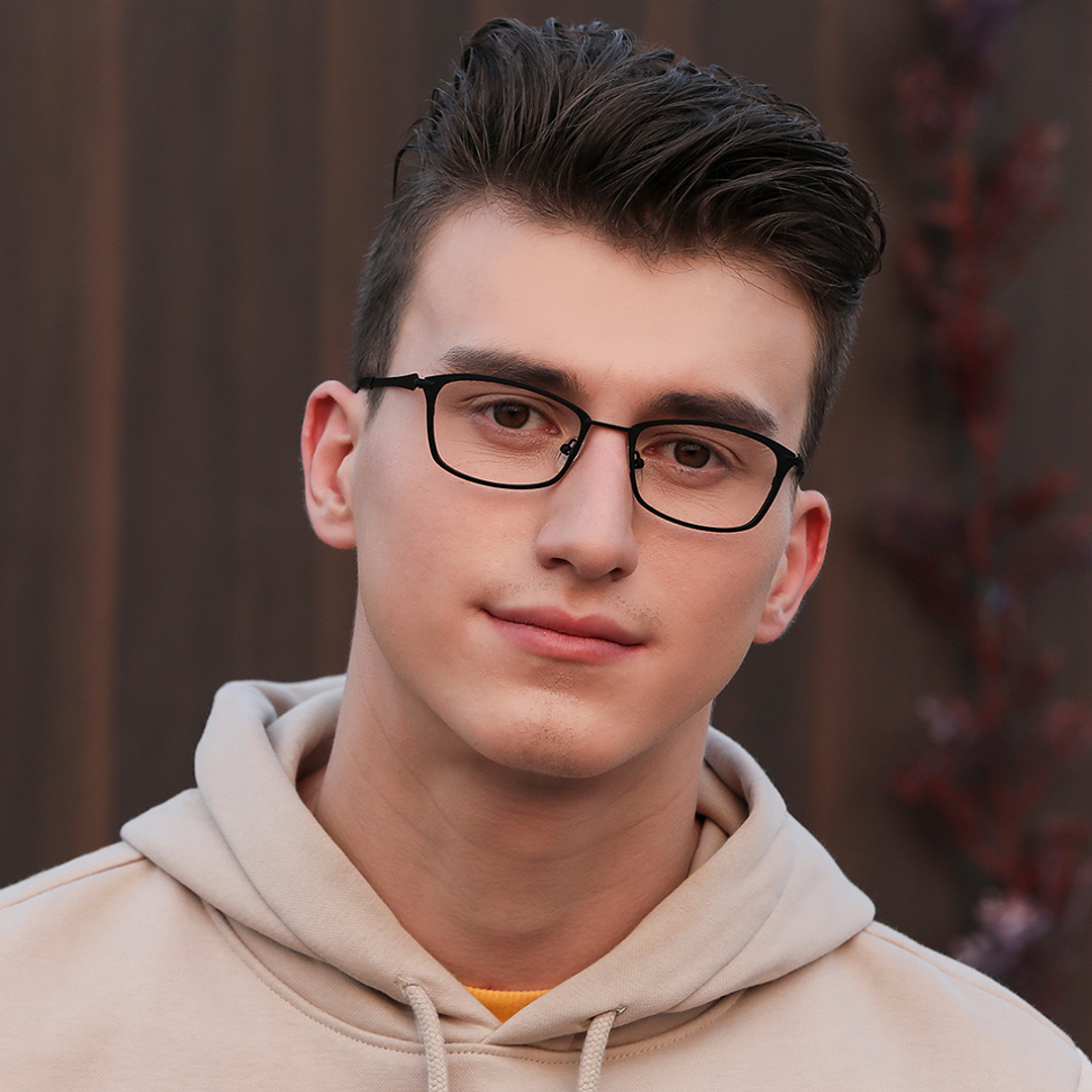 Vincent Chase Online Black Full Rim Rectangle left side