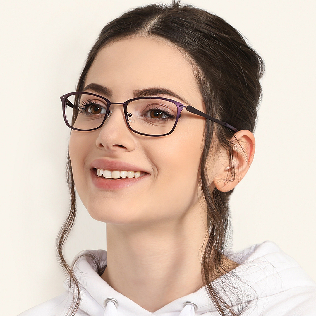 Vincent Chase Online Purple Full Rim Rectangle left side