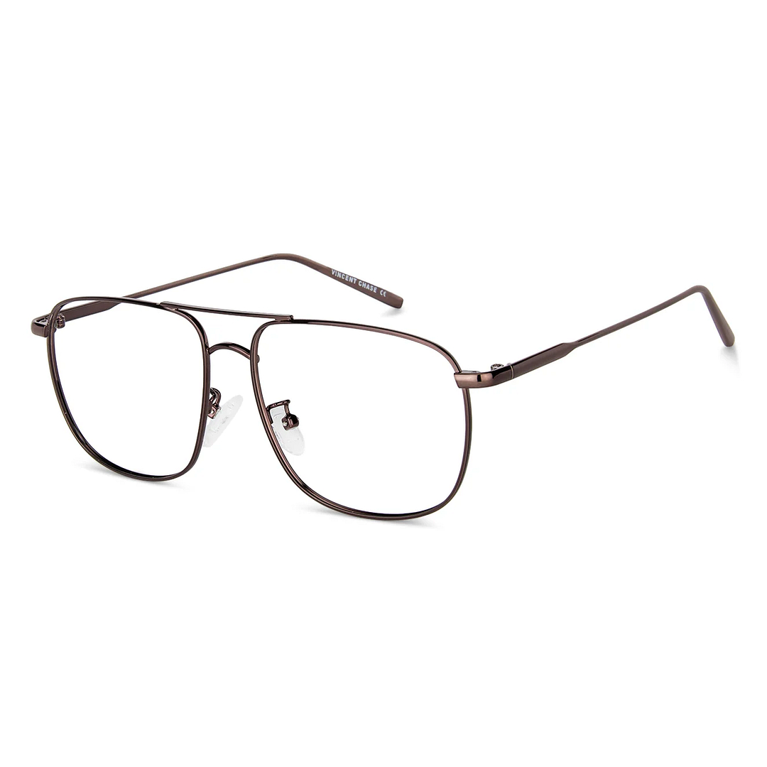 Vincent Chase Online Dark Brown Full Rim Aviator left side