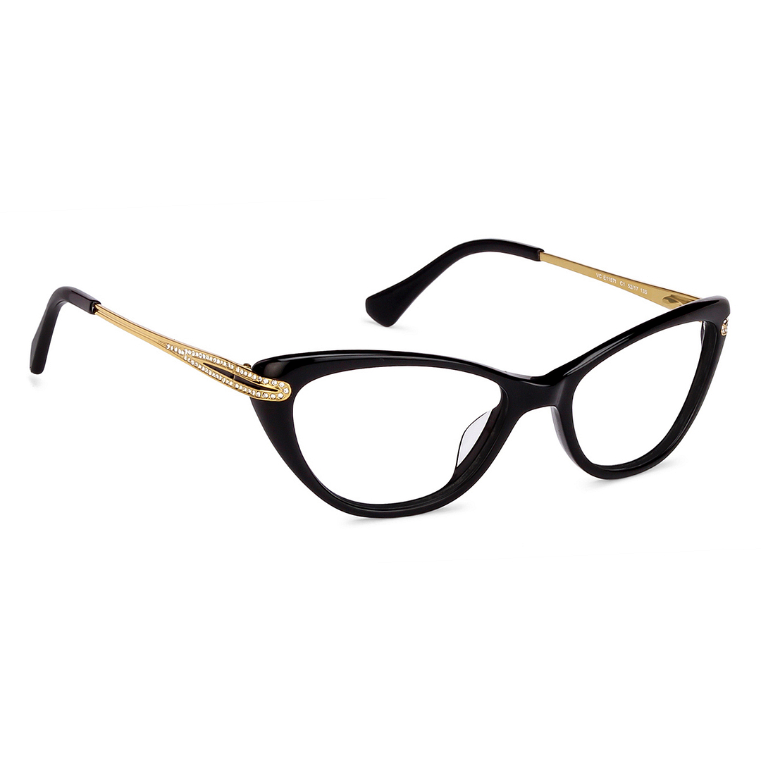 Vincent Chase Online Black Full Rim Cat Eye left side