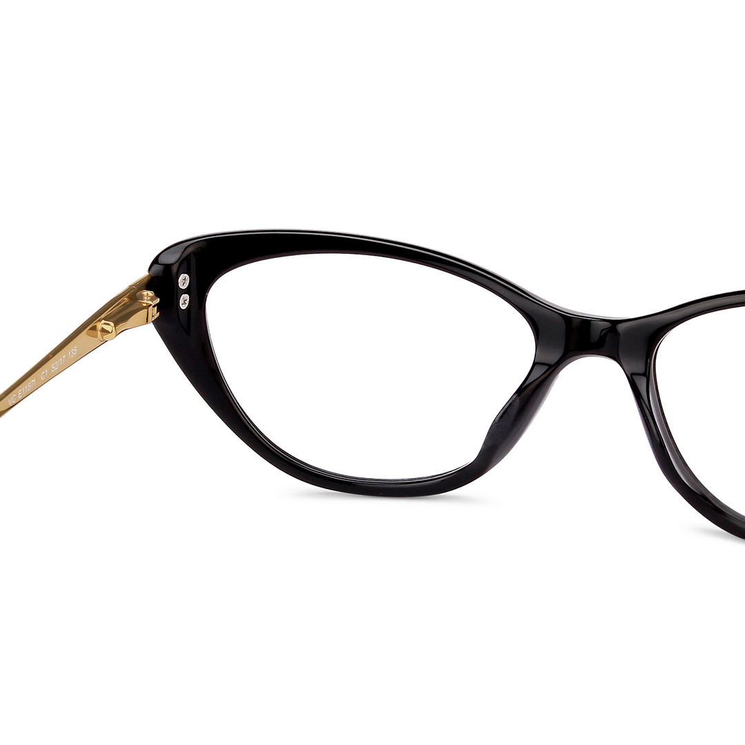 Vincent Chase Online Black Full Rim Cat Eye left side